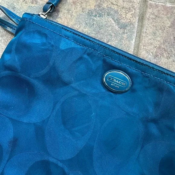 Coach Blue Cosmetic Bag - Picture 2 of 5